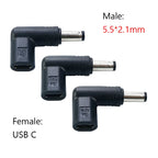 USB C PD to DC Power Connector Universal 12V 15V 19.5V Type C to DC Jack Plug Charging Adapter Converter for Tablet Router