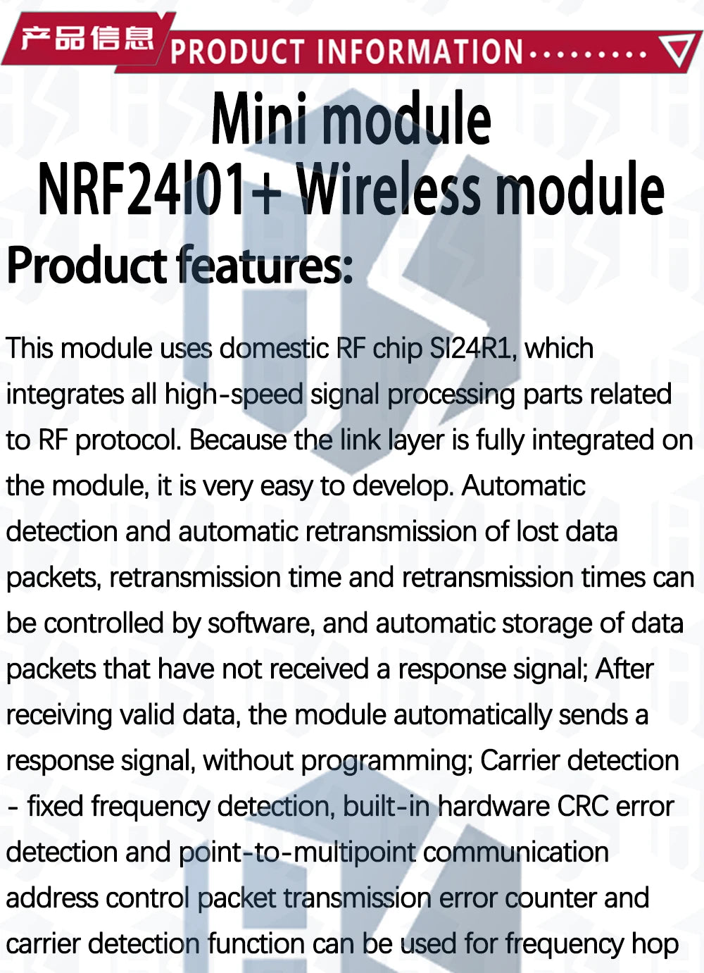 1PC 2.4G NRF24L01+ Upgraded Wireless Module: DIY for Arduino-Compatible Communication Kit (2Mbit/s Data Transmission)