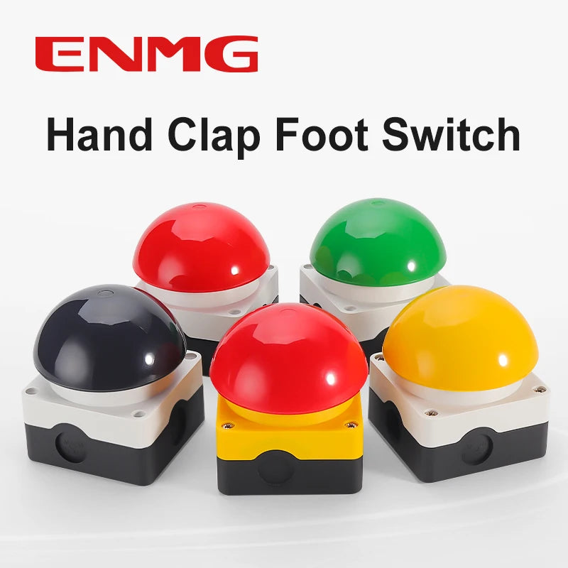 IP65 Waterproof ENMG Emergency Stop Button Switch Mushroom Head Self-Locking/Resetting 1NO Foot/Hand Control for Industrial Safe