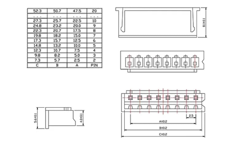5PCS XH2.54 To Du Bang Line Cable 1P Male/Female 2P 3P 4P 5P 6P 1007 26AWG Jumper Wire Sensor PCB Connecting Wire  20/30cm