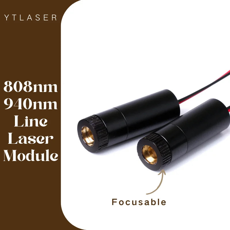 Hot Selling Compact D12x45mm Infrared Line Laser Diode Module 808nm 940nm IR Line Invisible Light Industrial Grade Machine