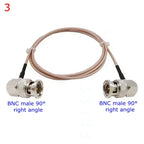 75Ohm RG179 Cable BNC To BNC Female Male Right Angle Connector Adapter for Video Pigtail Jumper Extension RG179 Low Loss 75 Ohm