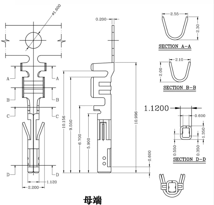10set Mini 5557/5559 3.0mm  Pitch Connector Single Row Male/Female Housing+ Terminals 43645/43640 Micro-Fit 2/3/4/5/6Pin