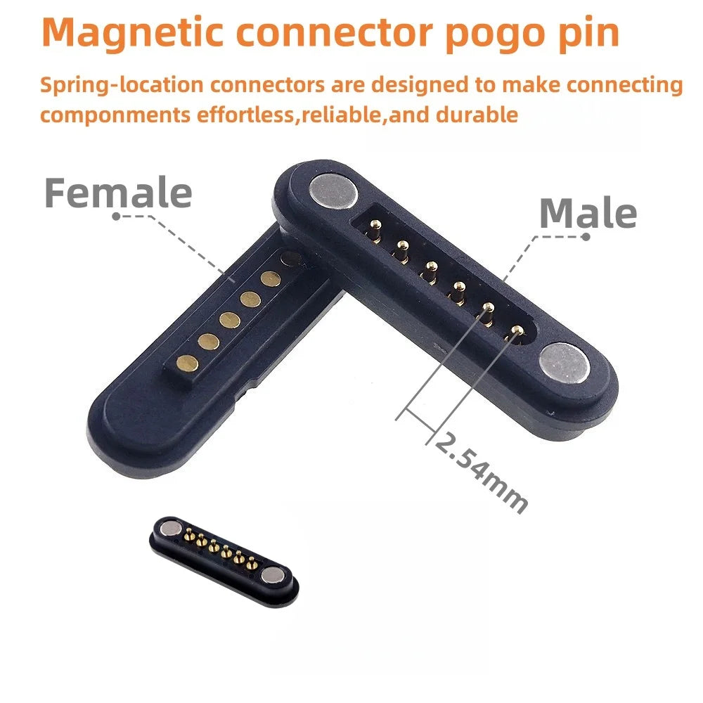 1 Pair 2A Magnetic Pogo Pin JST SM Plug Socket Extend Cable Connector 2 3 4 5 6 Pin Male Female Adapter Led Strip Lamp Driver