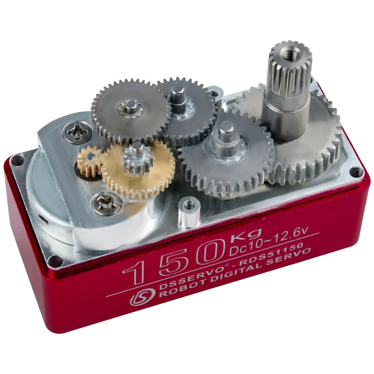 RDS51150 Metal Gear Digital Servo 150KG Robotic Servo Motor 12V 180/270 Degree Ip66 Double-Shaft U Mounting Bracket for RC Cars