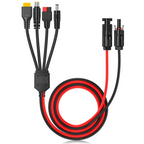 A01F-4-In-1 Solar Panel Connector Extension Cable Splitter For Anderson Connector DC Adapter Power Plug XT60 Female Conn