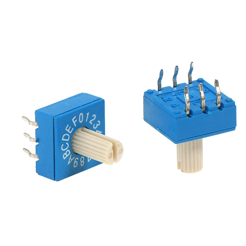 Hot Sale 1PC 0-F Rotary Encoder Switch With Handle 16-bit 8421C Positive Code 3:3 Switch