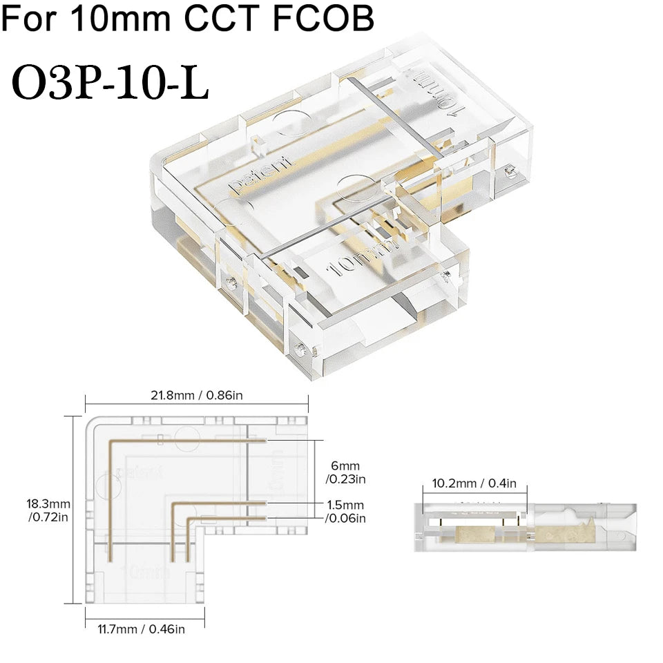 COB LED Wire Connector 5 8 10mm Connection Solderless Mini Buckle FCOB RGB CCT LED Strip Lights 2 3 4 Pin No Dark Area Connector