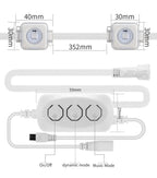 5054 16703IC(WS2812B WS2811) Outdoor Eaves LED Light String Kit 2.4G BEL+WIFI Controller Waterproof Light