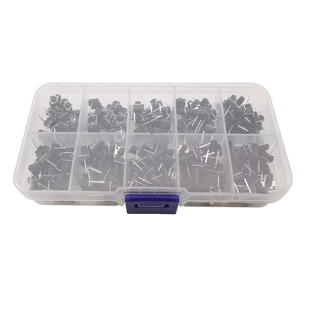 1Box 6x6mm 12x12mm Tactile Tact Push Button Mini Micro Switch Kit PCB Momentary Self-reset Switches DIP 2Pin 4Pin ON/OFF