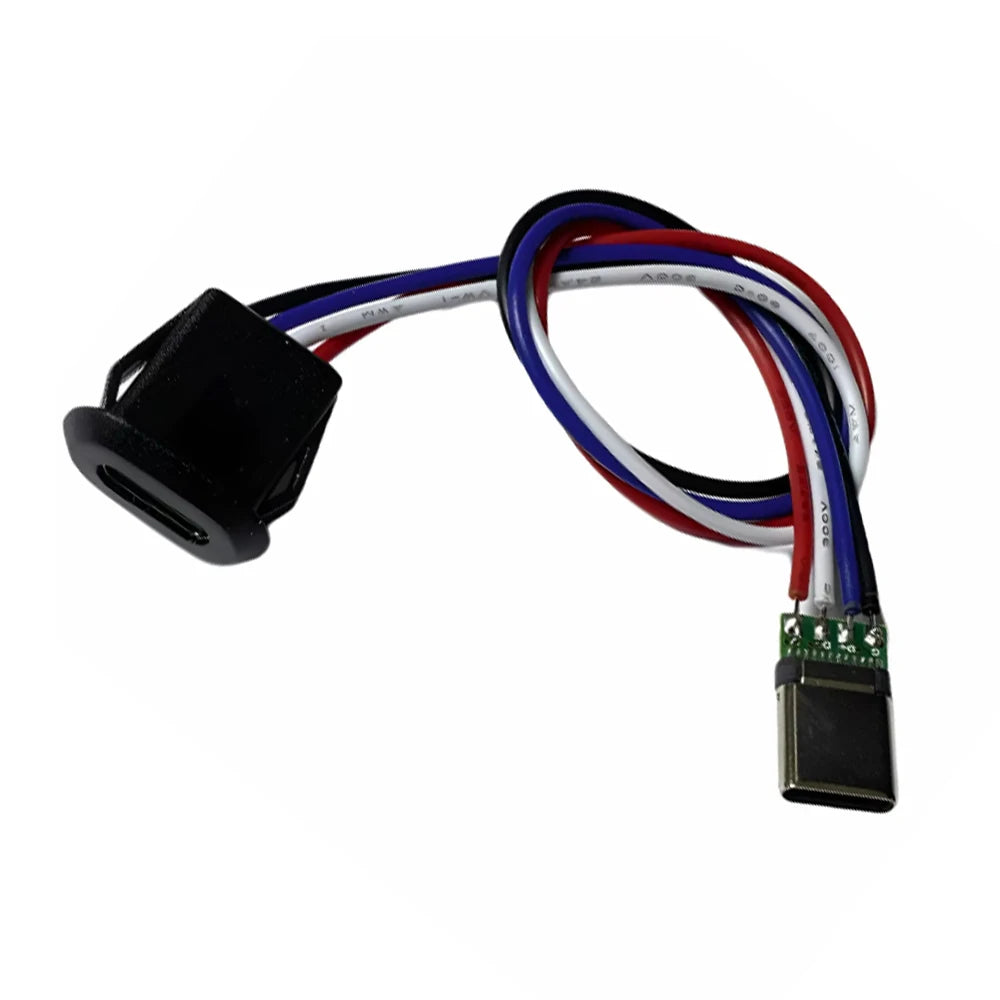 4pin USB Type-C Connector with Snap Fit Female Head 5A High Current Data Fast Charging Socket USB-C Charger Socket