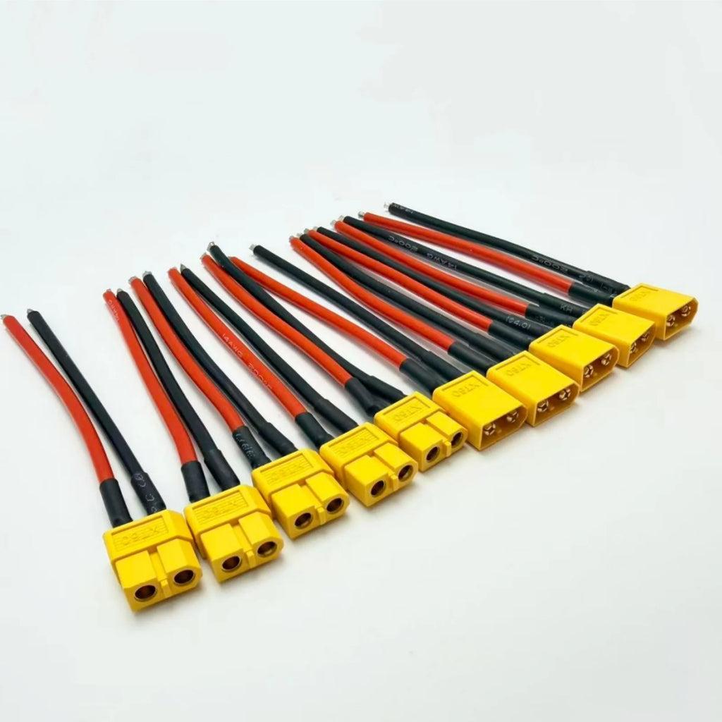 XT60 Male Female Bullet Connectors Plug Adapter With 14AWG 100mm Silicon Wire XT-60 Male Female Connector For RC Lipo Battery