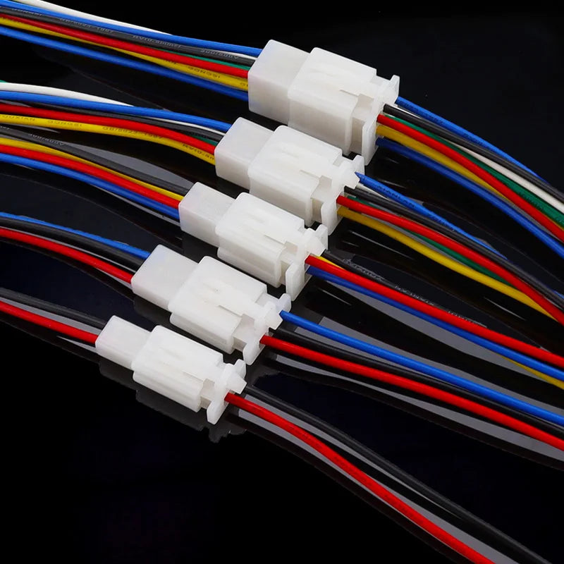 1set 2.8mm 2/3/4/6/9 pin Automotive Quick connection Electrical wire connector Male Female cable terminal plug Kits Motorcycle