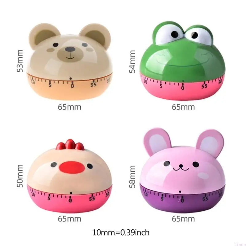 Fashion Design Daily Timer Alarm Clock Cartoon Animal Timer Cooking Timer Animal Counters for Kitchen Timing Tool
