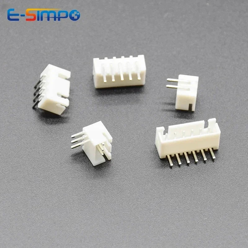 50PCS XH2.54 Right Angle Pin Header Connector 2P 3P 4P 5P 6P 7P 8P 9P 10P 12P 2.54mm Pitch XH for PCB JST 90D Bend RA Pin Wafer
