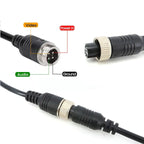 4Pin M12 GX12 Aviation Head Male/Female to RCA DC Male Female Connector Cable Plug Cord Converter for Car Rear Camera Monitor T1