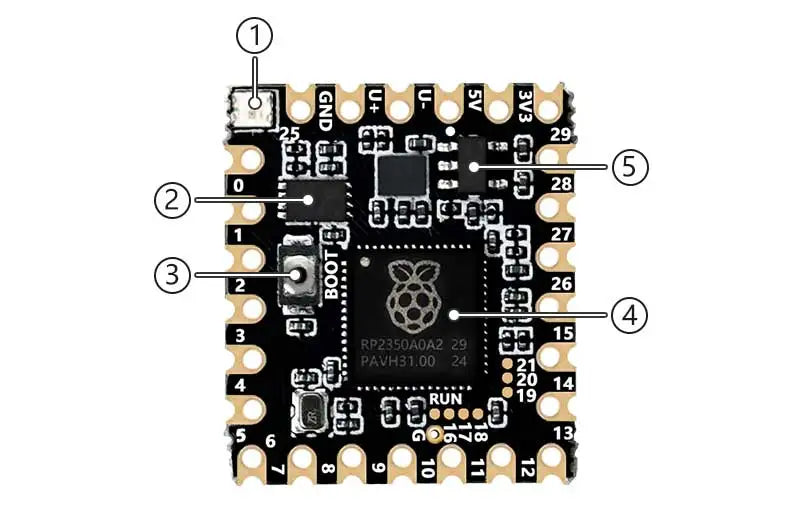 Raspberry Pi Pico 2 RP2350 Core A Development Board RP2350A RP2350-Core-A