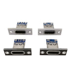 1/2/5/10Pcs USB 3.1 Type C 2/4 Pin Socket Connector Jack With Screw Fixing Plate Type-C USB Socket Adapter
