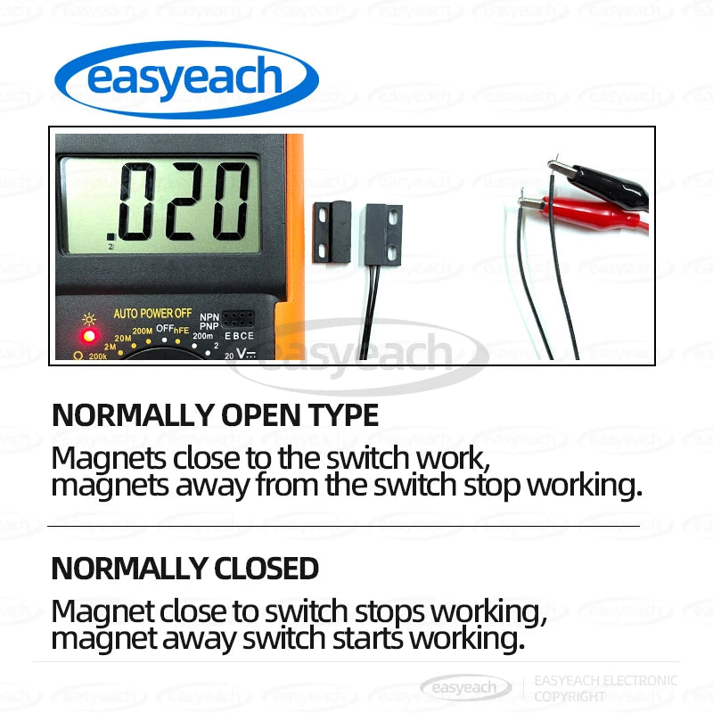 GPS-30 Wired Door 5m Sensor NdFeB Magnetic Sensor Switch Iron Door Open Detector Garage Rolling Door Switch Waterproof Outdoor