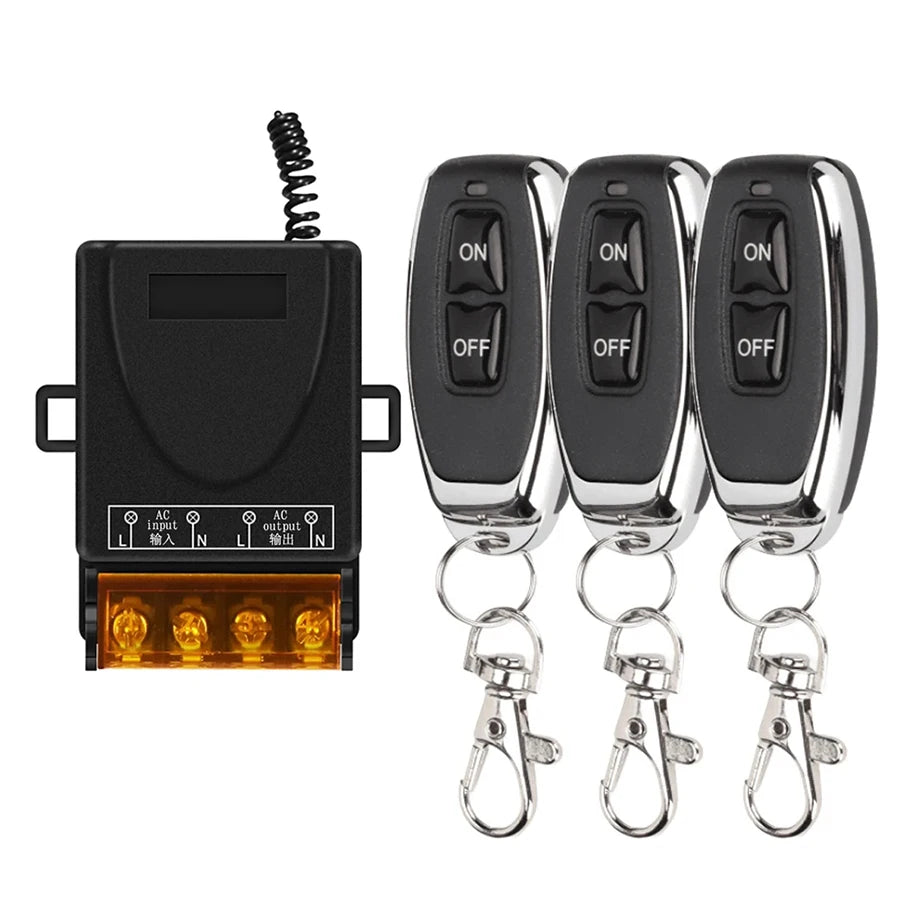 Universal 433Mhz Smart Switch with Wireless Remote Control Relay for Water Pump Motor Led Electric Appliance Learning Code 30A