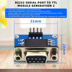 5PCS RS232 To TTL Converter Module，MAX3232 3.3V To 5V RS2323 COM Serial Prot Board To TTL Connector for Arduino Microcontrollers