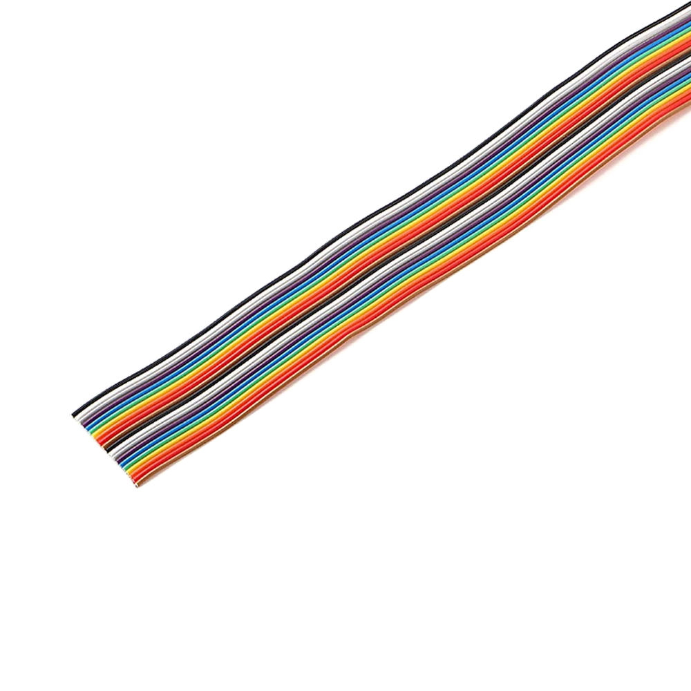 1/3/5Meter 6/8/10/16/18/20/26/34/40P 1.27mm Pitch Color Flat Ribbon Cable Rainbow DuPont Wire For IDC 2.54mm FC Connector