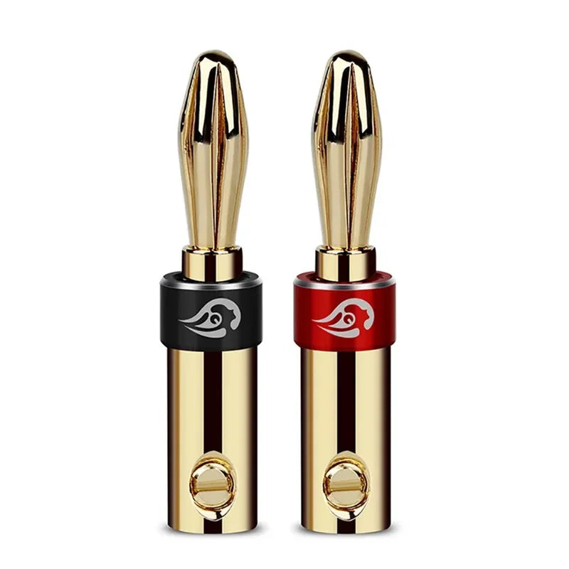 Banana Plug Connector Audio Jack Bananas Speaker Terminal For 4mm Binding Post Double Screw Lock Consumer Electronics