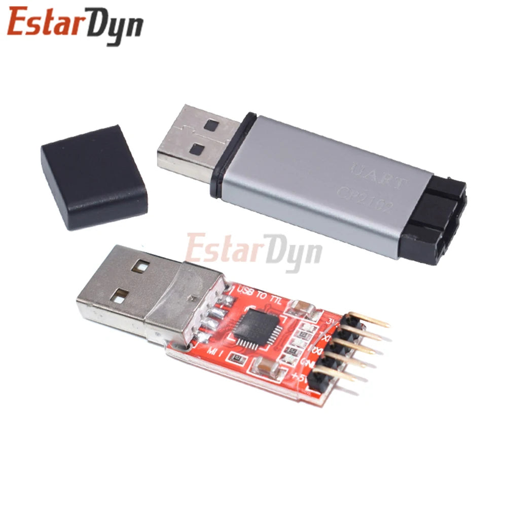 Original CP2102 USB to TTL 5V 3.3V 5PIN Adapter Module for STC ESP8266 ESP32 Serial Communication and Programming