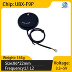 UBX-F9P High-Precision GNSS Module RTK Differential Multi Band Positioning Support for UAV Precise Control Mobile Robot