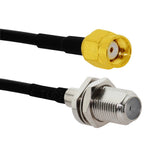 1pc SMA RF/RP Male/Female to F Plug Jack Pigtail Cable RG174 20cm/30cm/50cm NEW SMA to F RF Coax Adapter
