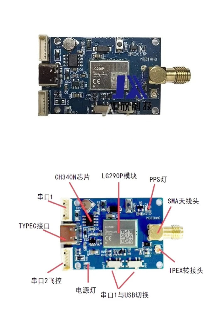 LG290P module GNSS full-band RTK high-precision development board LINUX surveying and mapping flight control