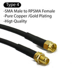 RG58 SMA Male to SMA Female 50ohm Coaxial Cable Low Loss RF Coax Assembly WiFi Antenna Extension Cable Connector Adapter Pigtail