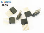 5PCS 2.54mm Pitch PC104 2X5P Double Row Female Header Socket Connector Plastic Height 8.5+2.5=11mm Pin Long 12.2MM Gold-plated