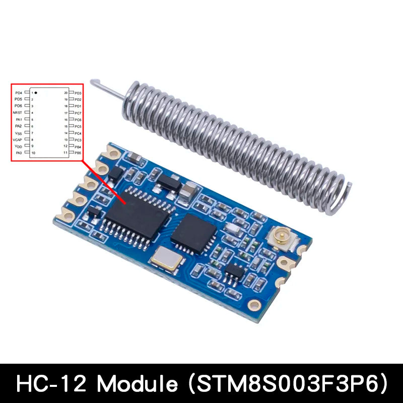 LIZAO HC-12 SI4463 433MHz Wireless Serial Module, 1000m Communication, Serial Alternative for Bluetooth Home IoT Automation