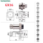 1/5/10Set GX16 Aviation Connector 2 3 4 5 6 7 8 9 10 Pin Male Plug Female Socket Waterproof Circular Connector