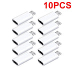 10-1Pcs Type C Male To Micro USB Female Adapter OTG Converter Micro-B To USB-C Connector Phone Charger Cable Adapter For Samsung
