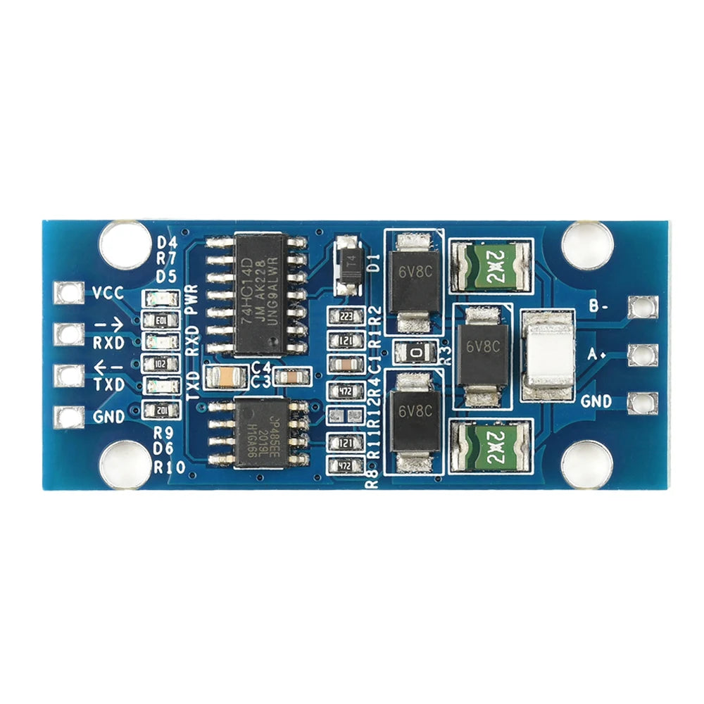DC3.3V/5V TTL to RS485 Interconversion Module Serial Level Conversion Board Serial Hardware Auto Flow Control 74HC14+SP485 Chip
