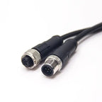 M12 Female 6Pin Connector C Code To Male Cable Crodset 0.5M AWG24