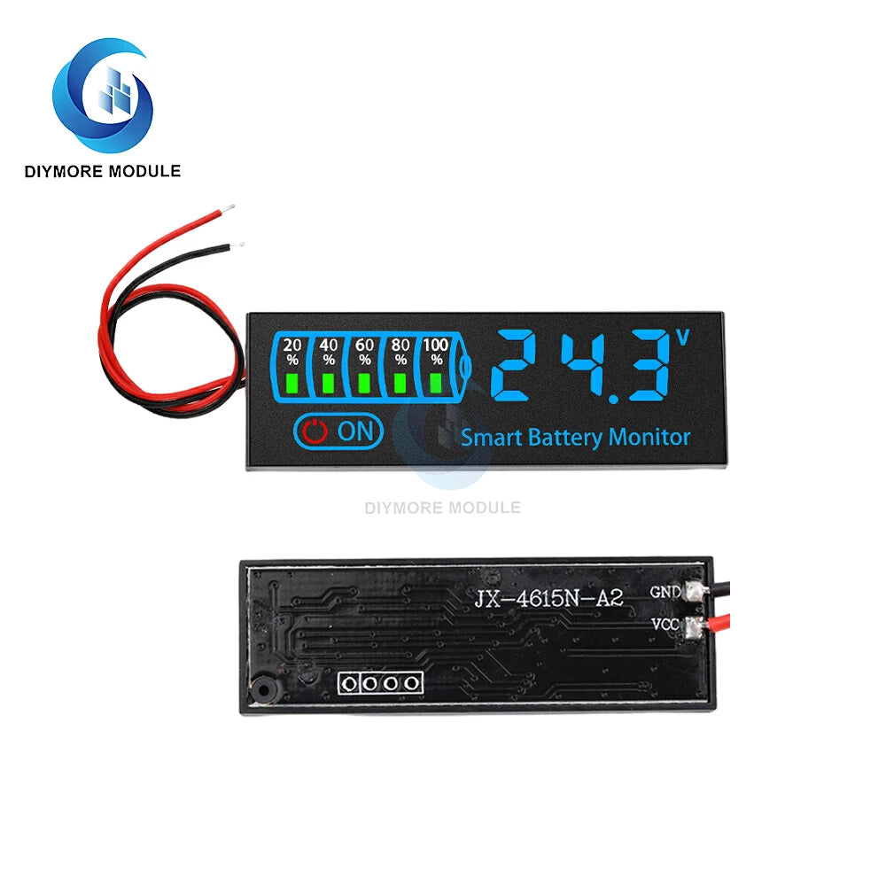 DC 7-55V 1-8S 4165 LED Indicator Voltage Charge Indicator Acid Battery Lithium Battery Universal Battery Charge Indicator Panel