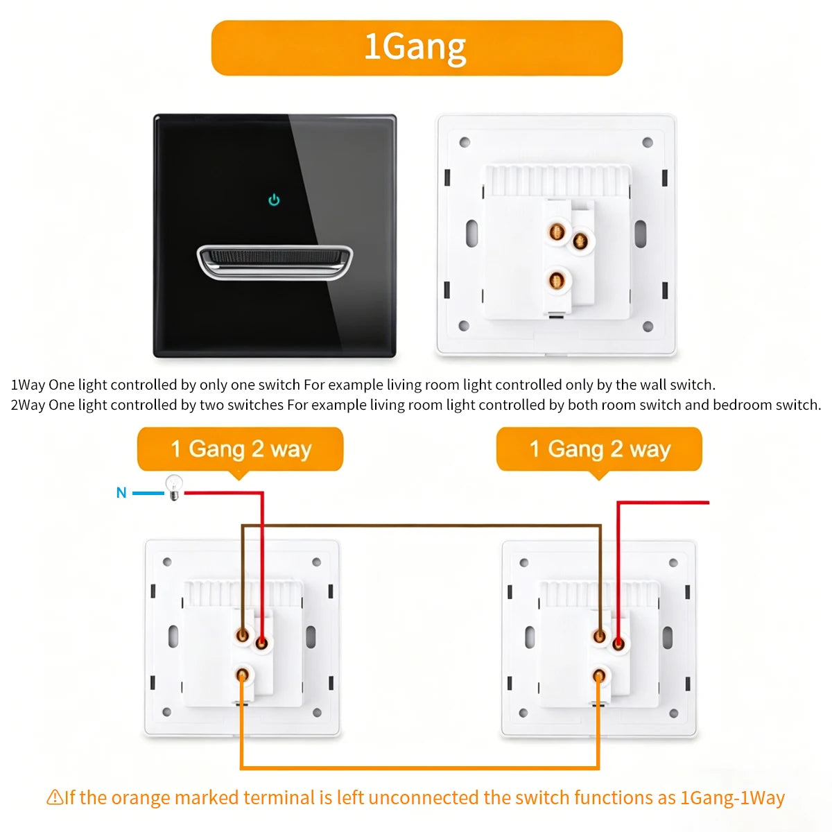 Retro Toggle Light Switch Glass Panel Wall Switch 2 Way EU UK Standard 16A LED Indicator Luxury Vintage Home Interior Ornament