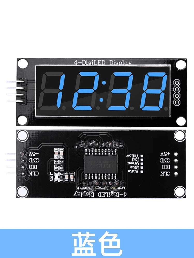 TM1637 LED Display Module 4 Digit Time Indicator Tube 7 Segment Digital Indicator Tube 0.56 Inch Digital LED Module