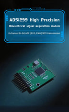 ADS1299 EEG EMG Acquisition Module WiFi Wireless Data Transmission STM32 Development Kit Open Source SDK Raw Bio-Signal Collecti