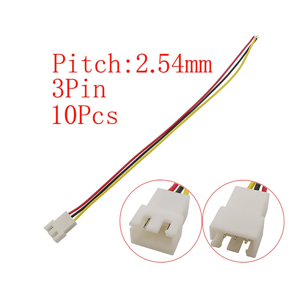 10Pcs Micro JST XH 2.54mm Pitch 2/3/4/5/6 Pin Male Plug / XH2.54 Female Socket Extension Lead Wire Cable Connector 20CM 26AWG