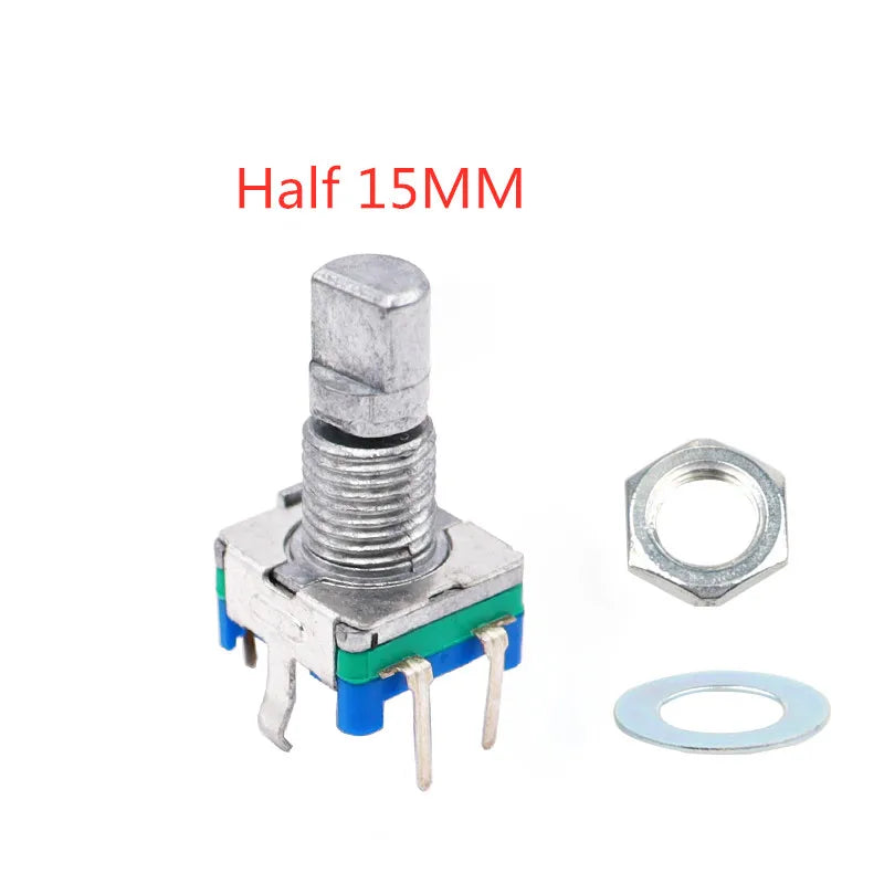 2/5/10PCS/Lot 20 Position 360 Degree Rotary Encoder EC11 Push Button 5Pin Handle Long 15/20MM With A Built In Push Button Switch