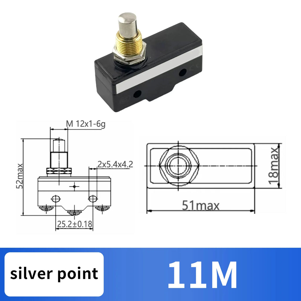 10Pcs SPDT NO+NC Hinge Roller Lever Microswitch Action Switch