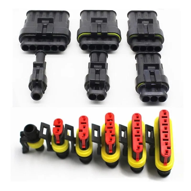 708/408/352/240/296/15pcs HID Waterproof Connectors Car Marine Seal Automotive Electrical Wire Connector Plug Truck Harness