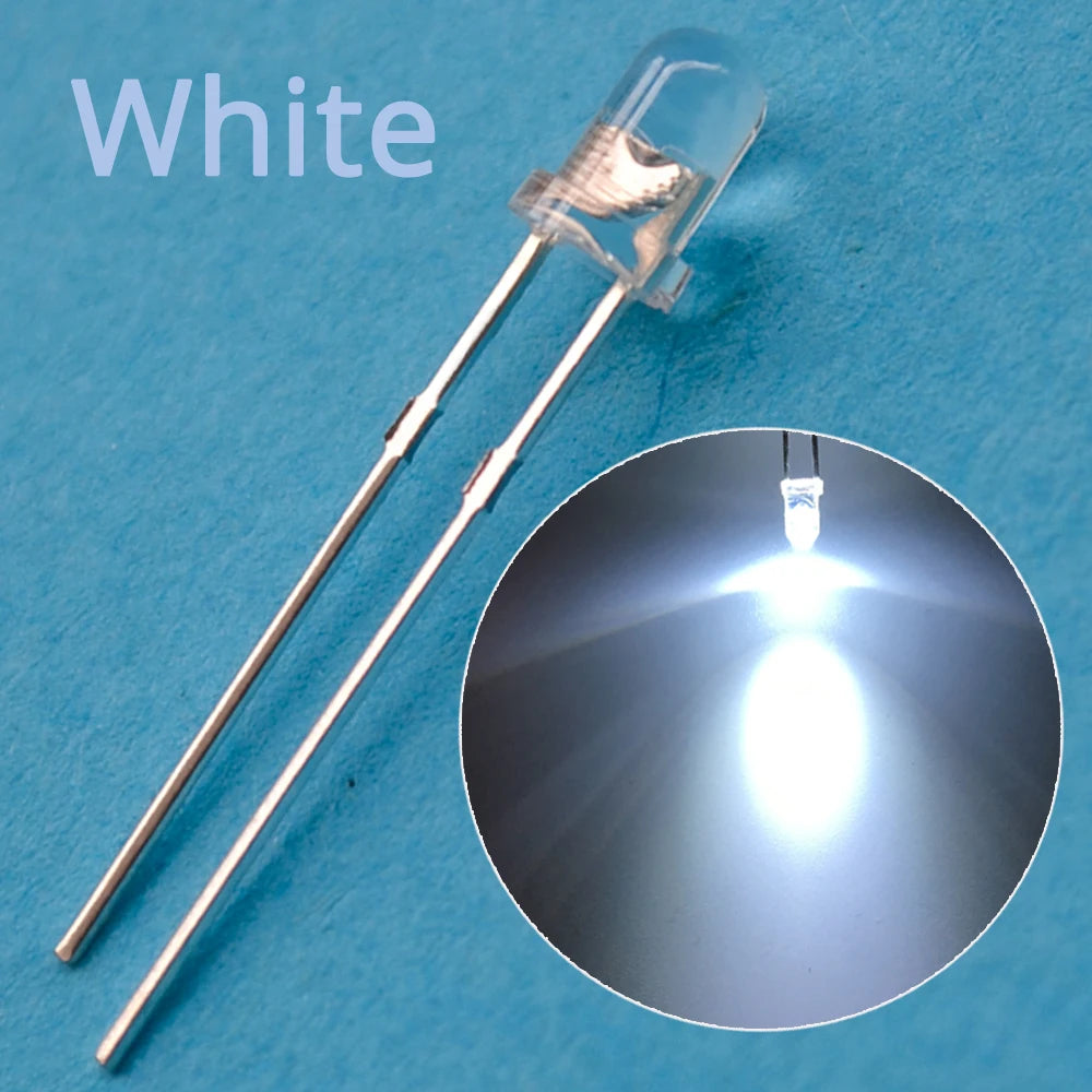 100/1000Pcs F3 3mm Round LED Assortment Kit Ultra Super Bright Light Emitting Diodes Bulb Lamp Red Green Blue Water Clear Diode