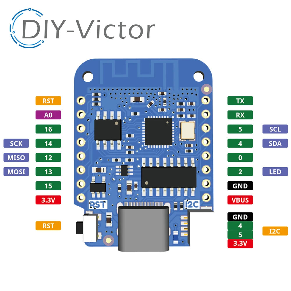 ESP32 ESP8266 ESP-12 ESP-12F CH340G CH340 S2 TYPE-C USB WeMos D1 Mini PRO V3.0.0 WIFI Development Board NodeMCU Lua IOT 3.3V