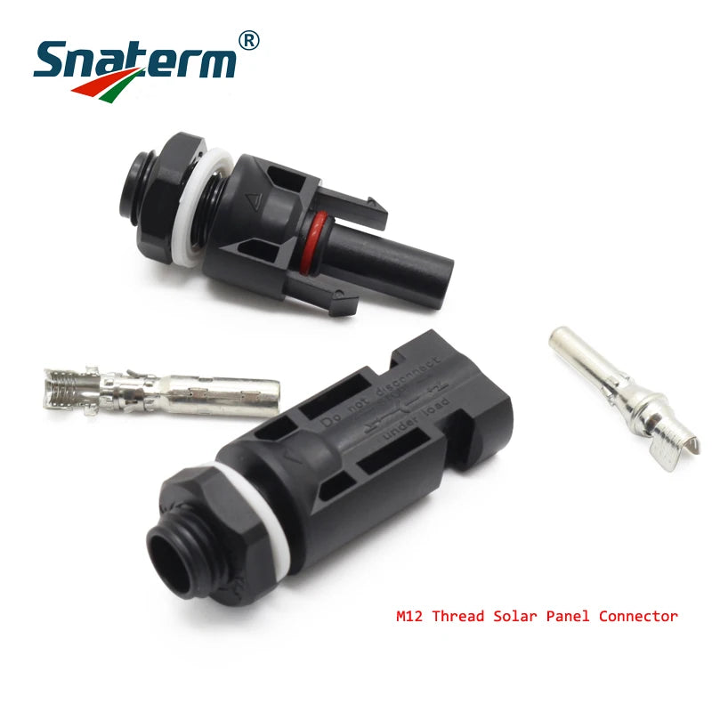 5 Pair M12 thread solar inverter connector pv panel coupler connector LJ0124 High quality IP67 solar connector
