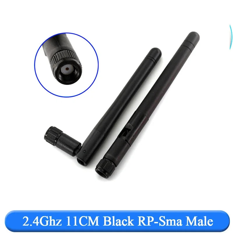 2PCS 2.4Ghz 3dbi  WIFI Antenna 2.4G RP SMA Male Universal Antennas Amplifier WLAN Router Antenne Booster 2400-2500mhz